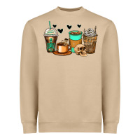 Mushroom skeleton coffee cups Heavyweight Sweatshirt - Zillion Design Studio