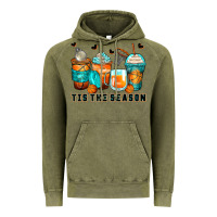 Vintage Olive tis' the season basketball coffee cups Vintage Hoodie - Zillion Design Studio
