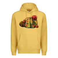 Antique Gold Gymnocalycium Variegated Cactus Premium Hoodie - LillyAllenDesigns
