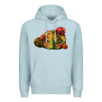 Blue Mist Gymnocalycium Variegated Cactus Premium Hoodie - LillyAllenDesigns