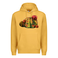 Mustard Gymnocalycium Variegated Cactus Premium Hoodie - LillyAllenDesigns