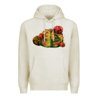 Oatmeal Heather Gymnocalycium Variegated Cactus Premium Hoodie - LillyAllenDesigns