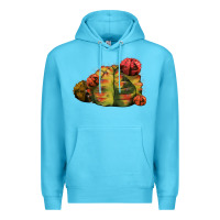Ocean Blue Gymnocalycium Variegated Cactus Premium Hoodie - LillyAllenDesigns