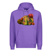 Purple Gymnocalycium Variegated Cactus Premium Hoodie - LillyAllenDesigns