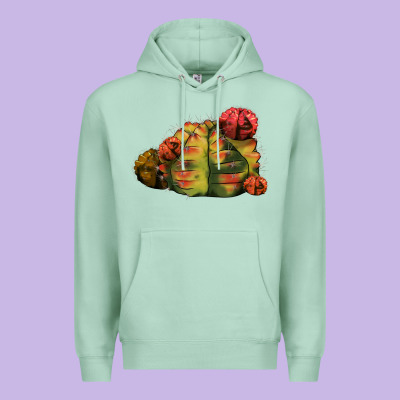 Gymnocalycium Variegated Cactus Premium Hoodie Designed By Lillyallendesigns