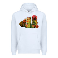 White Gymnocalycium Variegated Cactus Premium Hoodie - LillyAllenDesigns