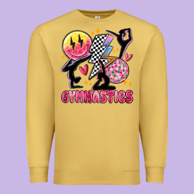 Retro Gymnastics Premium Sweatshirt Designed By Maliassmallbusiness