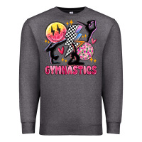 Charcoal Heather retro gymnastics Premium Sweatshirt - MaliasSmallBusiness