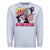 Heather Grey retro gymnastics Premium Sweatshirt - MaliasSmallBusiness