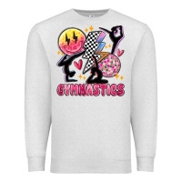 Oatmeal Heather retro gymnastics Premium Sweatshirt - MaliasSmallBusiness