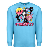 Ocean Blue retro gymnastics Premium Sweatshirt - MaliasSmallBusiness
