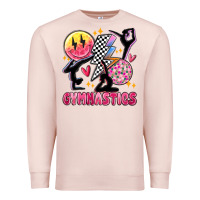 Pale Pink retro gymnastics Premium Sweatshirt - MaliasSmallBusiness