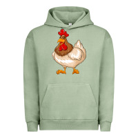 Pigment Oil Green cute chicken Urban Hoodie - texasbilliewilder