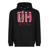 Black valentine's day teacher life pencils Heavyweight Hoodie - MaliasSmallBusiness