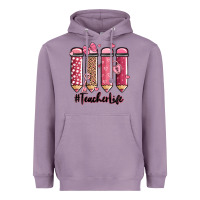 Lavender valentine's day teacher life pencils Heavyweight Hoodie - MaliasSmallBusiness