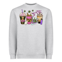 Heather Grey weed coffee cups Heavyweight Sweatshirt - Zillion Design Studio
