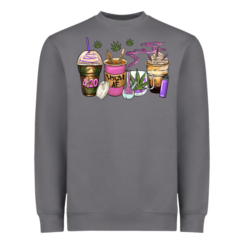 Weed Coffee Cups Heavyweight Sweatshirt by Zillion Design Studio | Teevron