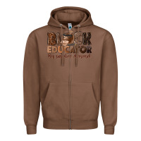 Chestnut black educator by popular demand Zipper Hoodie - NancyCooperArtShop