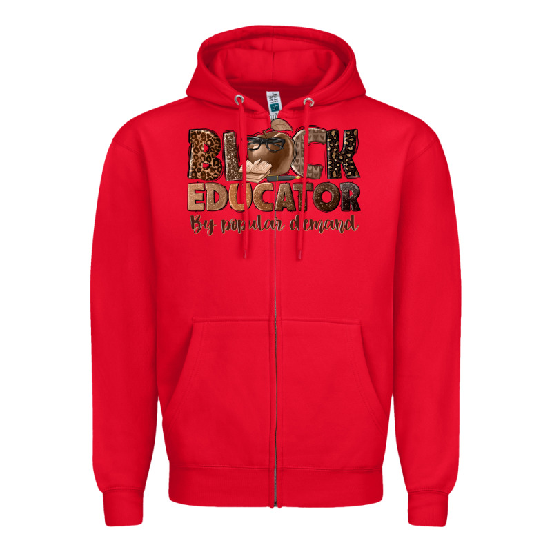 Black Educator By Popular Demand Zipper Hoodie by NancyCooperArtShop | Teevron