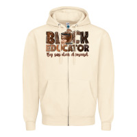 Sandshell black educator by popular demand Zipper Hoodie - NancyCooperArtShop