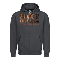 Smoke black educator by popular demand Zipper Hoodie - NancyCooperArtShop