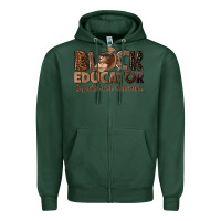 Sports Green black educator by popular demand Zipper Hoodie - NancyCooperArtShop
