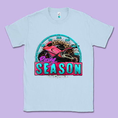 Racing Season Motorcycle Classic Tee Designed By Adodesignshop
