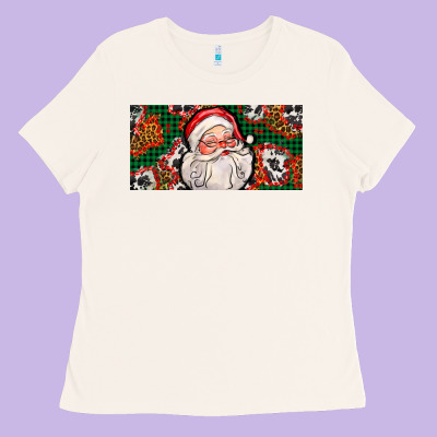Christmas With Santa Ladies Tee Designed By Adodesignshop