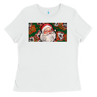 White christmas with santa Ladies Tee - AdoDesignShop