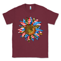 Burgundy sunflower front Classic Tee - AdoDesignShop