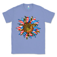 Colony Blue sunflower front Classic Tee - AdoDesignShop