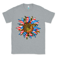 Heather Grey sunflower front Classic Tee - AdoDesignShop