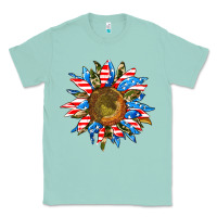 Seafoam sunflower front Classic Tee - AdoDesignShop