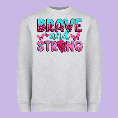 Brave And Strong Heavyweight Sweatshirt Designed By Texasbilliewilder