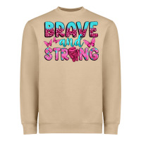 Mushroom Brave and Strong Heavyweight Sweatshirt - texasbilliewilder