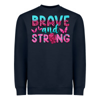 Navy Brave and Strong Heavyweight Sweatshirt - texasbilliewilder