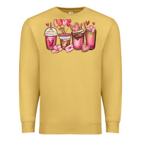 Antique Gold valentines day coffee cups Premium Sweatshirt - MaliasSmallBusiness