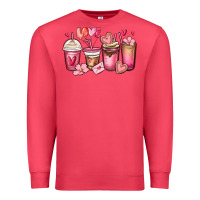 Cardinal valentines day coffee cups Premium Sweatshirt - MaliasSmallBusiness