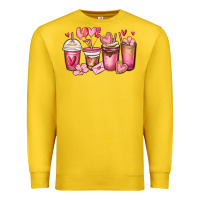 Lemon valentines day coffee cups Premium Sweatshirt - MaliasSmallBusiness