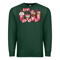 Sports Green valentines day coffee cups Premium Sweatshirt - MaliasSmallBusiness