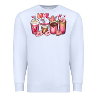 White valentines day coffee cups Premium Sweatshirt - MaliasSmallBusiness