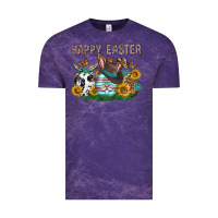 Cloud Purple Western Happy Easter Vintage Tee - Neo Western
