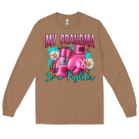 Toasted Coconut Breast Cancer My Grandma Is A Fighter Long Sleeve Tee - Artiststas