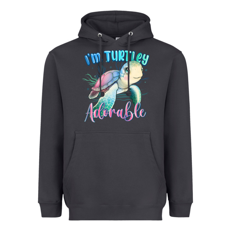 Im Turtley Adorable Turtle Heavyweight Hoodie by MaliasSmallBusiness | Teevron