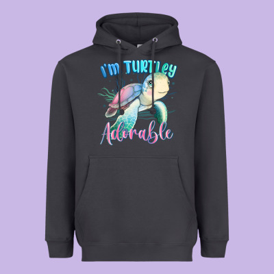 Im Turtley Adorable Turtle Heavyweight Hoodie Designed By Maliassmallbusiness