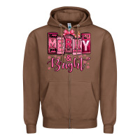 Chestnut merry and bright pink Christmas Zipper Hoodie - Jasminsmagicworld
