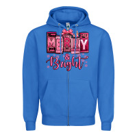 True Royal merry and bright pink Christmas Zipper Hoodie - Jasminsmagicworld