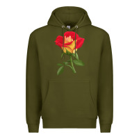 Army Green Ketchup And Mustard Rose Premium Hoodie - LillyAllenDesigns