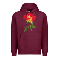 Burgundy Ketchup And Mustard Rose Premium Hoodie - LillyAllenDesigns