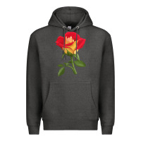 Charcoal Heather Ketchup And Mustard Rose Premium Hoodie - LillyAllenDesigns